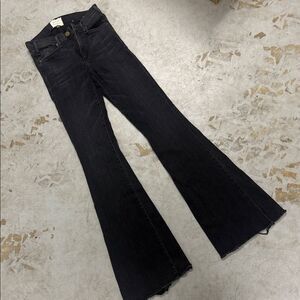 Women's Black Flare Jeans MCGUIRE Denim Size 25 LIKE NEW Dark Wash